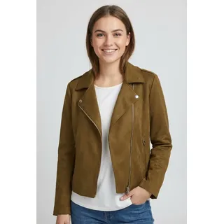 Bikerjacke ONLY CARMAKOMA "CARSHERRY NEW LIFE BONDED BIKER OTW", Damen, Gr. 48, cognac, Web, Obermaterial: 100% Polyester, unifarben, Jacken Bikerjacke