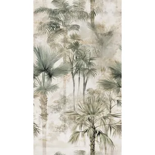 A.S. Création A.S. Creation Fototapete Palmen 1,59 m x 2,8 m Beige-Grün FSC®