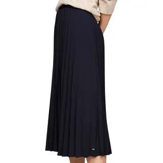 Tommy Hilfiger Damen Rock Fluid Pleated Skirt Midi-Länge, Blau (Desert Sky), 34