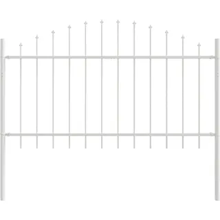 Gartenzaun Woerden Weiß 170 x 140 cm Pulverbeschichteter Stahl - Weiß