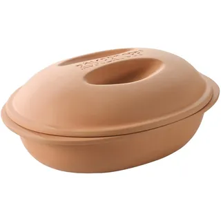 RÖMERTOPF Dampfgar-Bräter Gemüsebräter Veggie 2,4 Liter für 3 Personen, Auflaufform, Braun