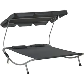 Outsunny Sonnenliege Doppelliege 200 x 170 x 134 cm Grau