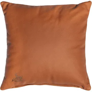 Centaur - Deko Lederkissen 40 x 40 cm für Sofa oder Schlafzimmer Cognac - Echt Leder Kissen Echtleder Sofakissen Lederoptik