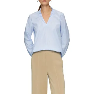 s.Oliver Gestreifte Baumwollbluse mit Smok-Details