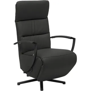 Cantus Relaxsessel , Anthrazit , Leder , Echtleder , Color-Finish-Leder , 64x112x80 cm , Fußauswahl, Lederauswahl, Stoffauswahl, Relaxfunktion , Wohnzimmer, Sessel, Ledersessel