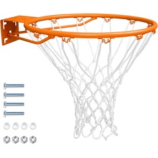 GoSports Unisex-Erwachsene BB-RIM-18-01 Basketballkorb mit universeller Regelung, 45,7 cm Stahlfelge, für Ersatz oder Garagenhalterung, Orange