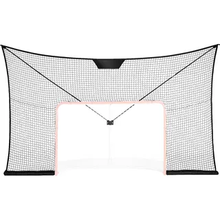 VEVOR Hockeytornetz Streethockeynetz, Straßenhockey Hockeynetz, 366 x 220 cm Zielnetz, Hockey-Training, tragbares Indoor-Outdoor-Hockeytor Netz, schwarz/rot/weiß, (Torrahmen nicht inbegriffen)