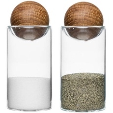 Sagaform Salz-und Pfefferstreuer, Glas, braun/transparent, 4.8x4.8x11.5 cm, 2-Einheiten