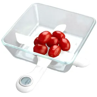 Rosenstein & Söhne Küchenwaage Camping: Kompakte digitale Küchenwaage im Falt-Design, bis 5 kg, Tara-Funktion (Faltbare, klappbare, Feinwaage)