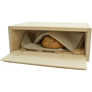 Brotdose Zirbenholz Massivholz | mit Einlegegitter Bäckerleinen | hergestellt in Österreich