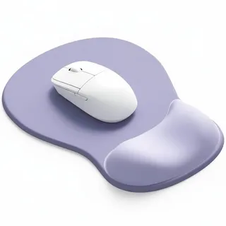 Giecy Mauspad mit Gelkissen,Ergonomisches Mousepad mit handauflage mit weichem Gelpolster,rutschfester Basis und erhöhtem Design für Büro,Gaming(Lila)