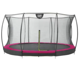 Silhouette Bodentrampolin 427 cm inkl. Sicherheitsnetz rosa