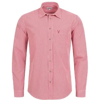 Nübler Trachtenhemd »Trachtenhemd langarm Rudi«, rot