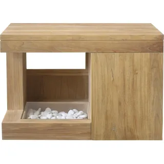 Teako Design Waschbeckenunterschrank Sala hängend 90/120cm - Massivholz Badmöbel FLEGT- (50 x 120 x 60 cm)