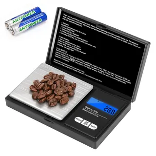 Brencco Küchenwaage Digital 500g/0.01g, Feinwaage Tragbare Goldwaage Coin Scales Digitalwaage Mini Taschenwaage für Kaffee, Schmuck, Gold, Lebensmittel, Kräuter, Münzen