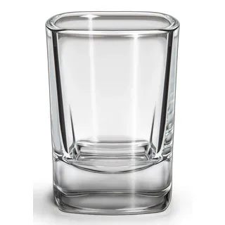 SIXBY (12 Stück) Schnapsgläser 4cl VIVA Shotgläser Set quadratische Form - Spülmaschinenfest