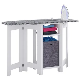 VCM Kommode »Holz Kommode Sideboard Bügelbrett Bigalos«, weiß