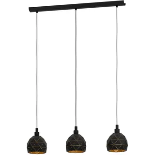 EGLO Roccaforte 3-flg. 17 cm rund schwarz, gold