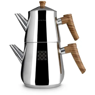 Serenk Definition Teekanne, Edelstahl, polierte Außenseite, Kapselboden, 2,0 L