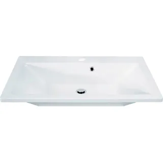 Fackelmann Waschbecken 80 cm Domino Weiß