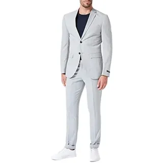 JACK & JONES Herren Jprfranco Check Suit Sn, Light Gray/Checks:super Slim Fit, 48