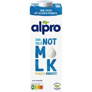 Alpro THIS IS NOT MLK Drink Pflanzlich & Fettarm 1,8% 1L haltbar | 100% pflanzlich | enthält Calcium, Vitamine D sowie viele Ballaststoffe | ohne Zucker