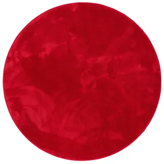 Snapstyle LUXUS SUPER SOFT Hochflorteppich 100 x 100 cm Rot