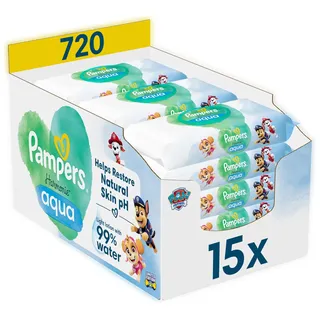 Pampers Harmonie Aqua Paw Patrol 15 Packungen 48 Wet Baby