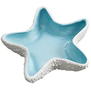 Keramik Schmuckschale, Seestern Schmucktablett Muschel Deko Schalen(B)