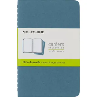 Moleskine Notizbuch Cahier Journal A6 Lebhaftes Blau/Blanko