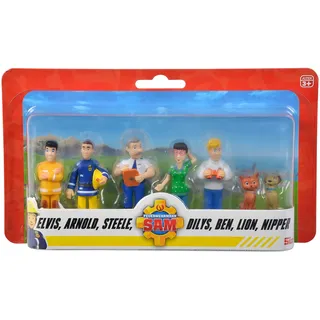 Simba Feuerwehrmann Sam Figuren Set, 6 Stück, 2-Fach Sortiert, es Wird nur eine Version geliefert, 5-7cm Spielfiguren, ab 3 Jahre