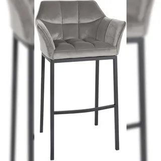 CLP Barhocker Damaso Samtbezug, Vierfußgestell aus Metall, bis 240 kg belastbar