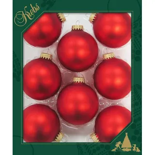 Krebs Glas Lauscha Weihnachtsbaumkugel CBK70213, Weihnachtsdeko rot, Christbaumschmuck, Christbaumkugeln Glas (8 St), aus Glas rot