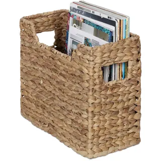 Relaxdays Zeitungsständer , Textil , 34.5x25x15.5 cm , Wohnzimmer, Kleinmöbel, Zeitungsständer