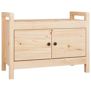 Flurbank 80x40x60 cm Massivholz Kiefer - Braun, Bunt