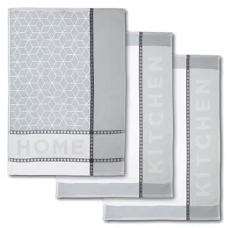 Dyckhoff Geschirrtücher Home & Kitchen grau 50,0 x 70,0 cm, 3 St.