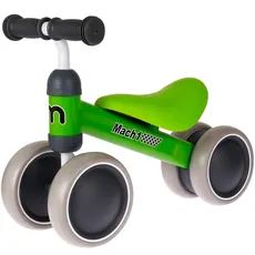 Mach1 Mini Kinder Kleinkinder Laufrad | von 1-3 Jahre | 4 weiche leise Räder | Lauflernrad Kinderlaufrad Rutscher (Apfelgrün)