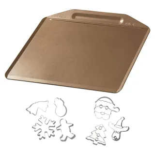 Randloses Backblech und 7 Weihnachtsplätzchenausstecher - ZENKER