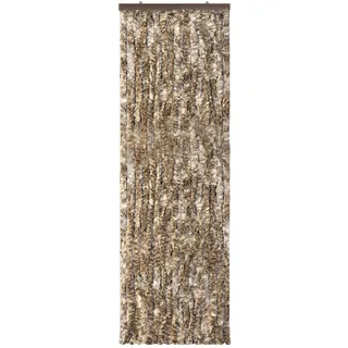 Türvohang Flauschvorhang viele Farben Größen Fliegen Insektenschutz Camping Wohnwagen - braun-beige-meliert - 56 - 100 cm X 185 - 220 cm X 185 - 220 cm