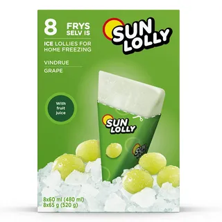 Sun Lolly Wassereis Weintraube (8 x 60ml)