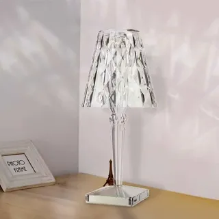 M Ledme - Nachttischlampe, wiederaufladbar, CCT-Farbtemperatur, dimmbar, kaltes Licht, neutrales oder warmes Licht, transparentes Finish, LM9065