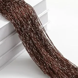 PTNKUIIY 2 Stücke Fadengardinen 100 x 200 cm Fadenvorhang Türvorhang Fäden Fliegenvorhang Raumteiler Tür Vorhänge Hintergrundvorhang Seilvorhang Dekovorhang für Party Hochzeit Raumdekoration -Kaffee