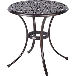 Beliani Beistelltisch Ø 68 x 70 cm Braun