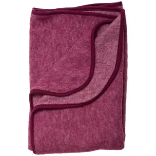 Cosilana, Kinder/Baby Decke Fleece, 80x100 cm, 60% Wolle (kbT), 40% Baumwolle (KBA) (80X100, Wein meliert)