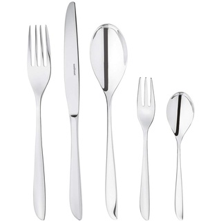 Sambonet Leaf Besteck, Stainless Steel, Grau, Set 12 personen-60 teilig