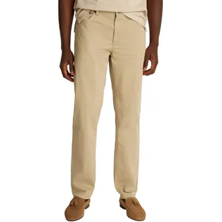 Tommy Hilfiger Herren, Hose Denton Cotton Satin straight Leg, Beige (batique khaki), 32W/31L