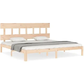 vidaXL Massivholzbett ohne Matratze 200x200 cm Kiefer - Braun