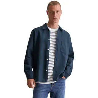 Marc O'Polo DENIM, Langarmhemd relaxed, Leinenmischung, blau