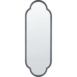 Beliani Wandspiegel Schwarz Metall Oval, 36x102x4 cm