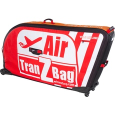 TranZbag AIR aufblasbare Fahrrad Packtasche, Radzubehör (platzsparende Fahrrad Transporttasche mit 4 Rädern, für Reise- & Lufttransport, ohne Hinterrad- & Lenker-Demontage), red